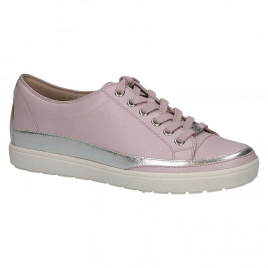 Caprice Lt Purple (Lilac) Perl leather lace up Trainer