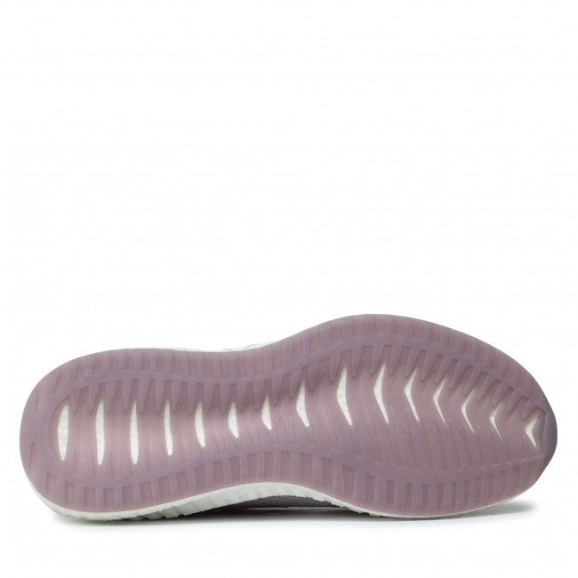 Caprice Lilac and White Ombre knit pull on lace up trainer.