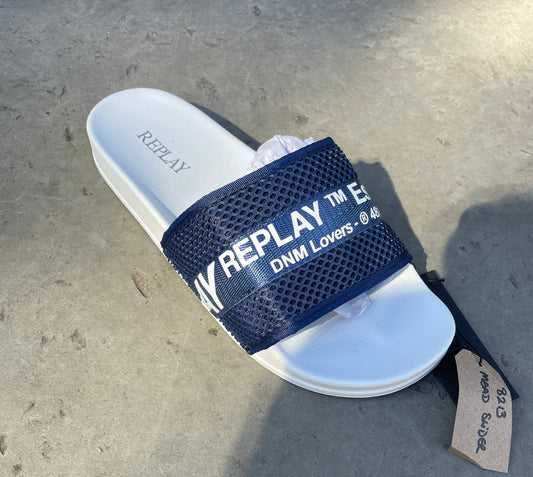 Replay Mead Slider Navy Size 11 Only