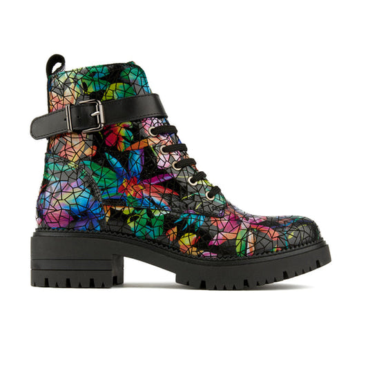 Embassy London Hayley Dark Tropical lace front boot with side zip
