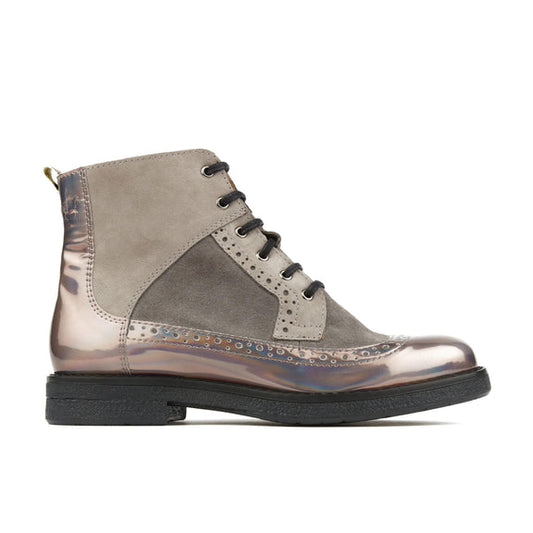 Embassy London Hatter Grey Chrome Ankle Boot