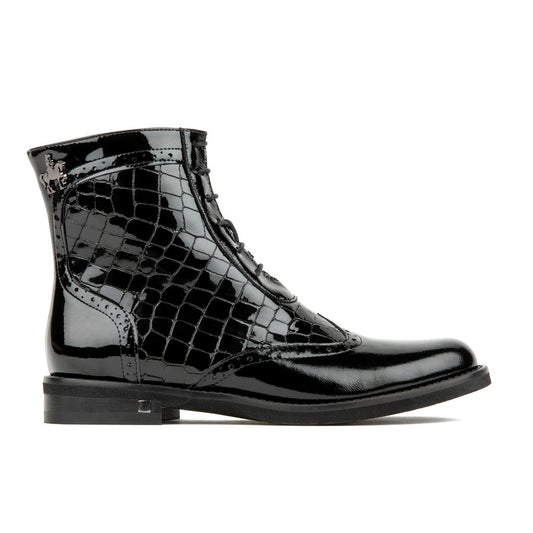 Embassy London Mantis Black Croc Boot. Only sizes 3 left.