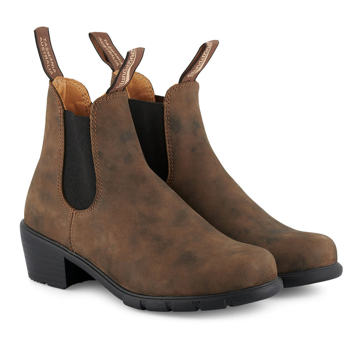 Blundstone 1677 Rustic Brown Leather High Top Heeled Chelsea Boot
