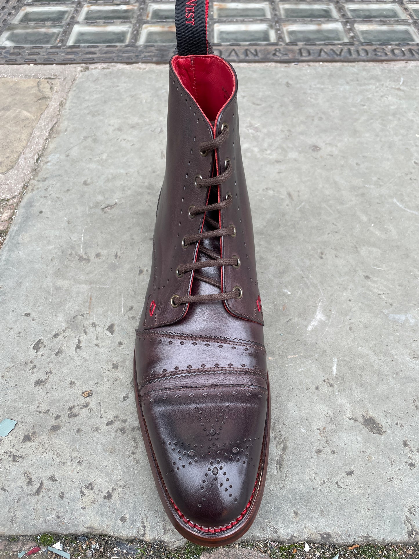 Jeffery West Warney 'Page' Rustik Dark Brown Boot