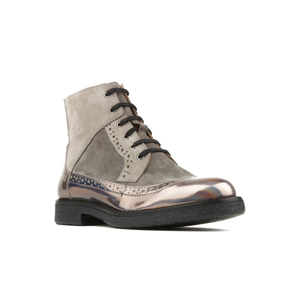 Embassy London Hatter Grey Chrome Ankle Boot. Only sizes 3 and 6 left.