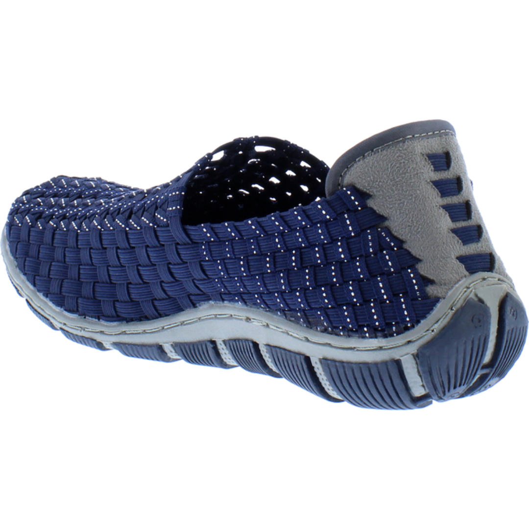 Adesso Layla Navy and Silver Slip On Casual Shoe