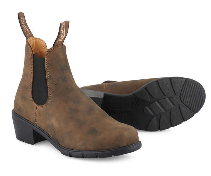 Blundstone 1677 Rustic Brown Leather High Top Heeled Chelsea Boot