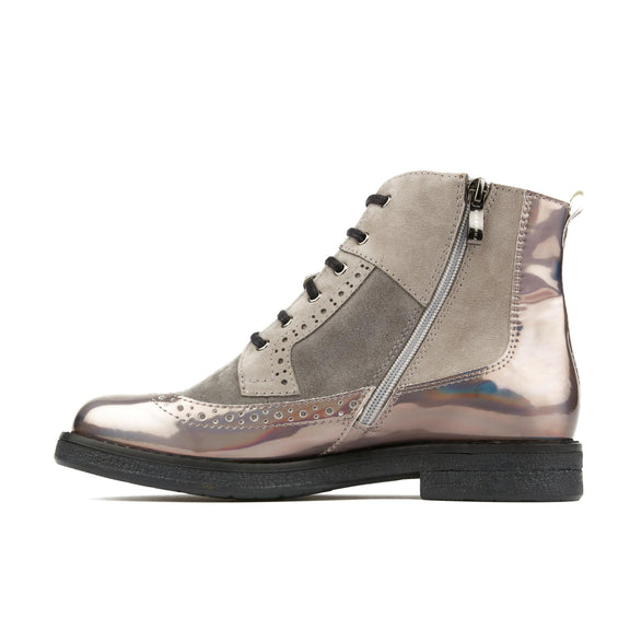 Embassy London Hatter Grey Chrome Ankle Boot. Only sizes 3 and 6 left.