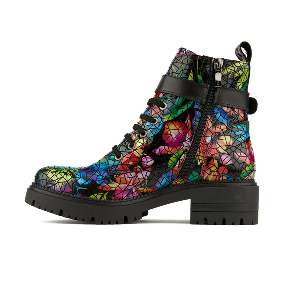 Embassy London Hayley Dark Tropical lace front boot with side zip Only size 4