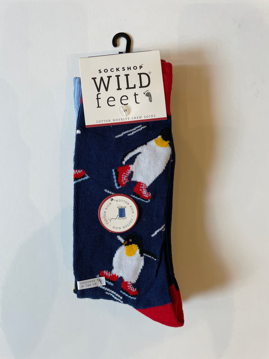 Men's Wild Feet Socks size 7-11 3 Pack S5000MNOV8 Penguin