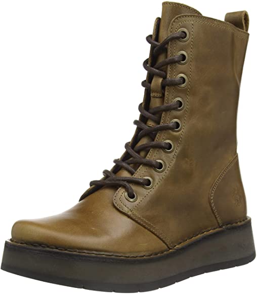 Fly London Rami Lace-up Zip Boot in Camel. Only 5 and 8 left