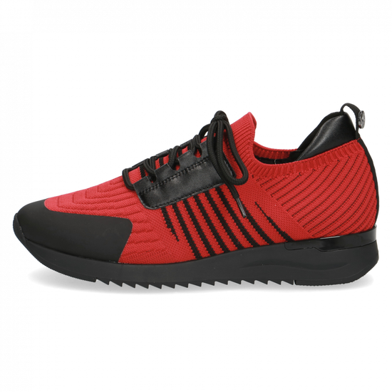 Caprice Black and Red knit pull on lace up trainer. Only sizes 5 and 6.5 left.