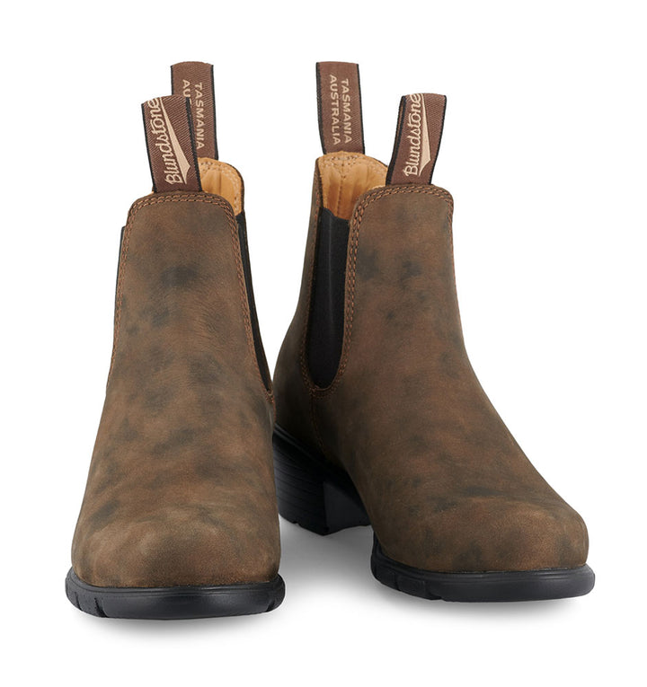 Blundstone 1677 Rustic Brown Leather High Top Heeled Chelsea Boot