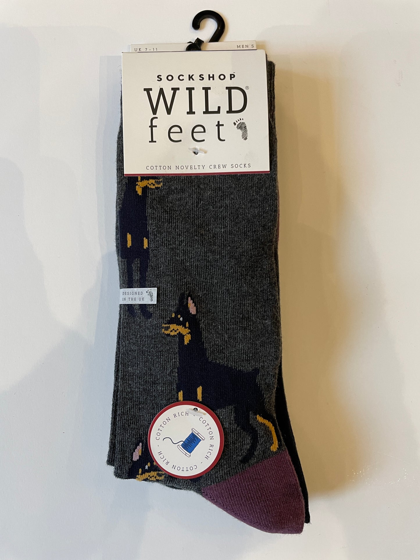 Men's Wild Feet Socks size 7-11 3 Pack S5010MNOV Doberman
