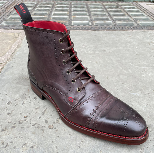 Jeffery West Warney 'Page' Rustik Dark Brown Boot