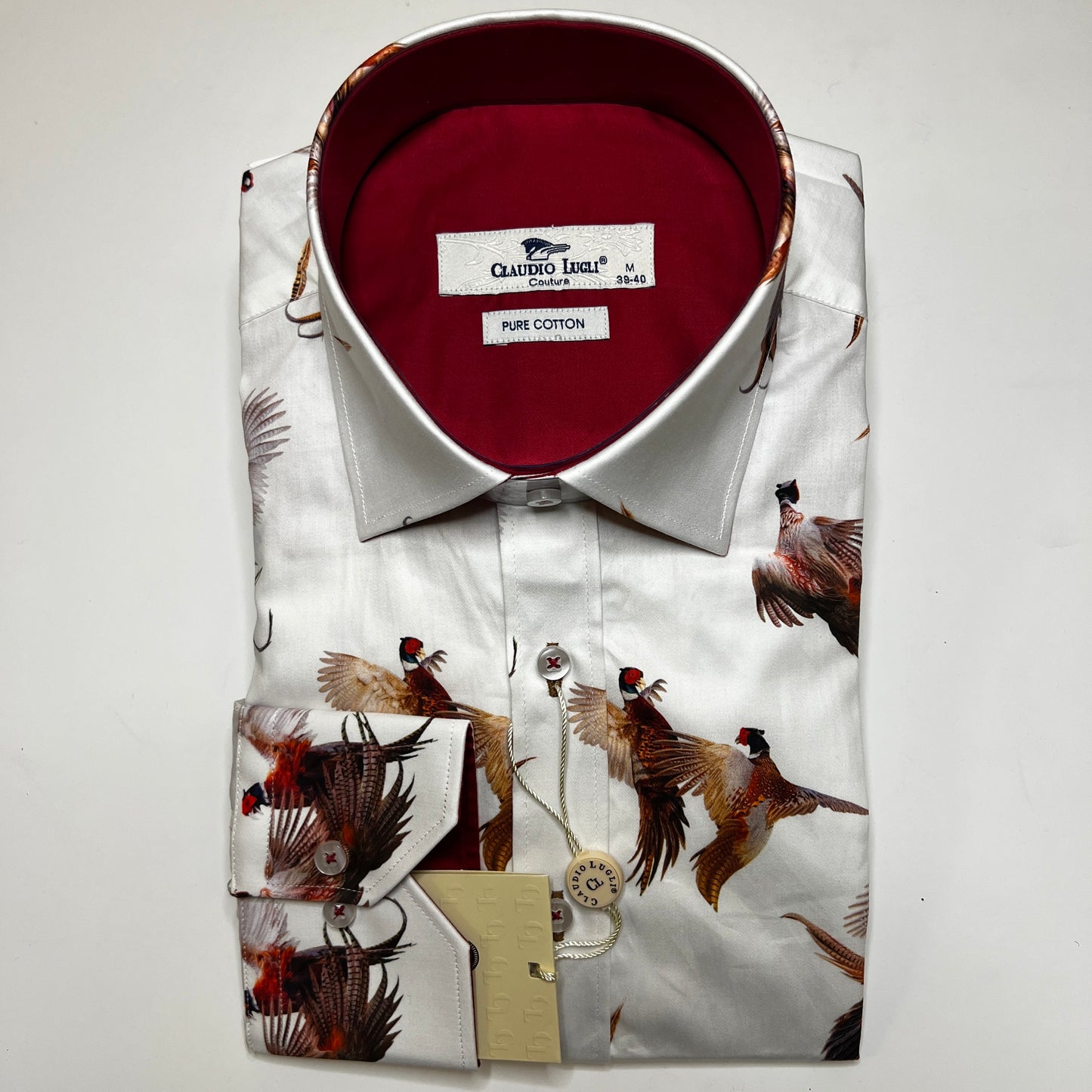 Claudio Lugli Men's Pheasant Print Shirt - CP684