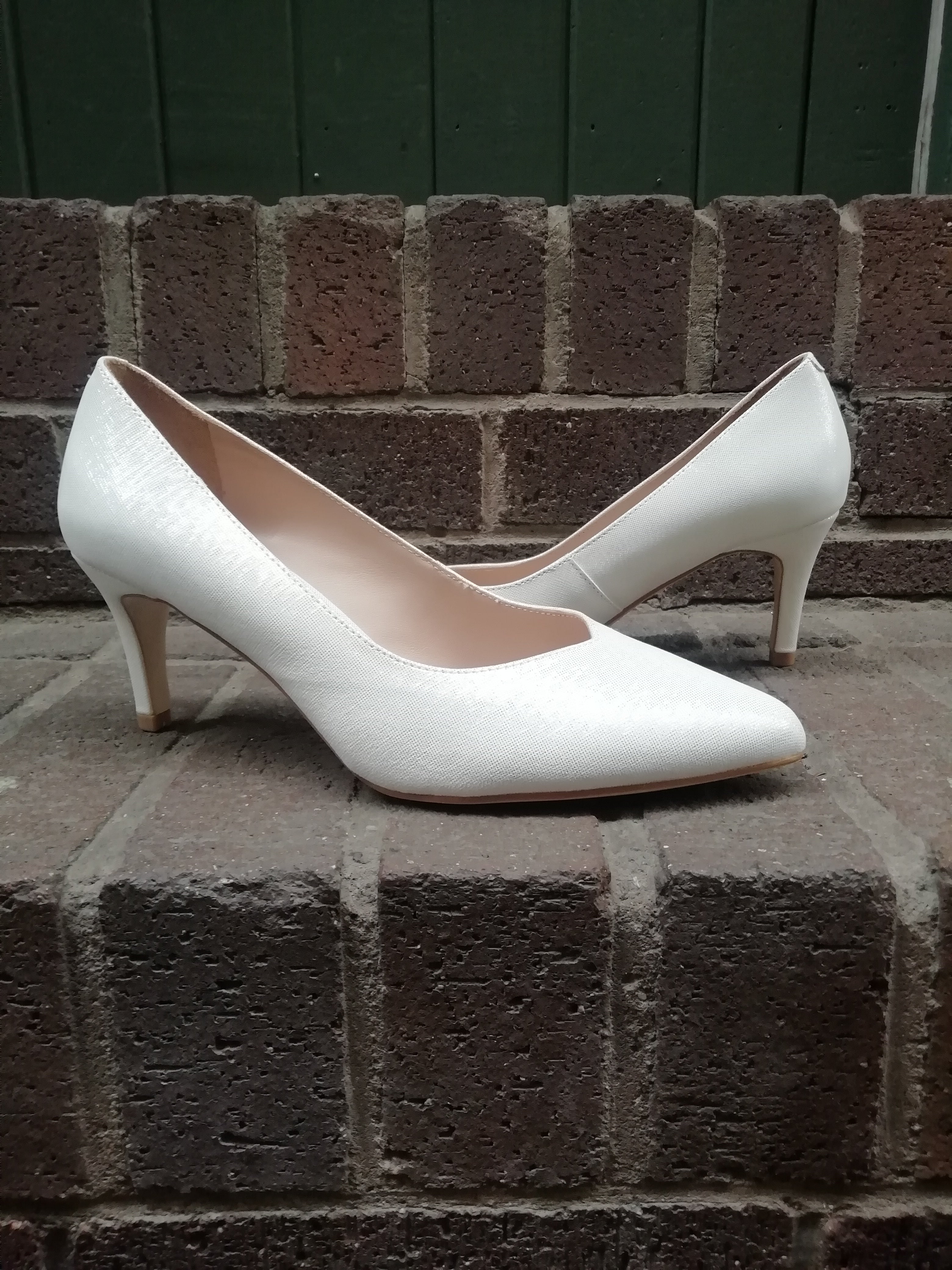 Ryha High Heel Court Pumps With Diamante Strap In Ivory C... | Where's That  From | SilkFred US
