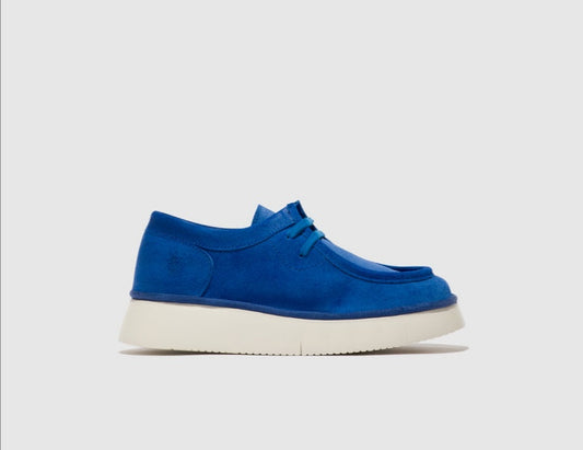 Fly London Ceza437Fly Denim Blue Suede Lace Up shoe. Only size 4 left.