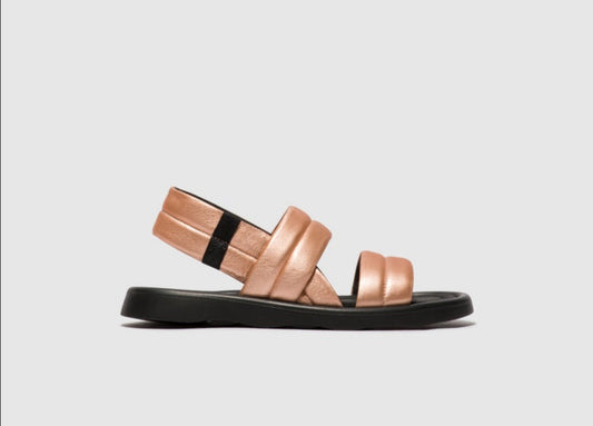 Fly London Tofy941 Idra Blush Gold sandal. Only size 4 left