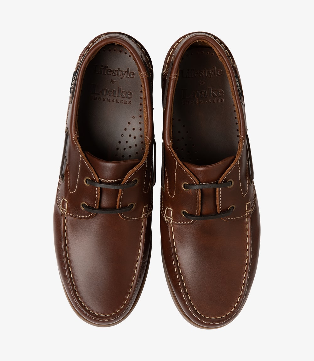 Loake Lymington Boat Shoe Brown Waxy