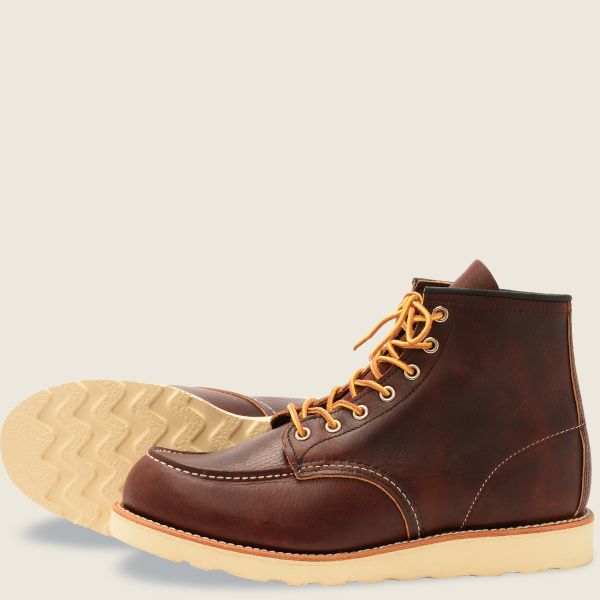8138 Moc Toe 6" Brown/ Briar Oil Slick Leather