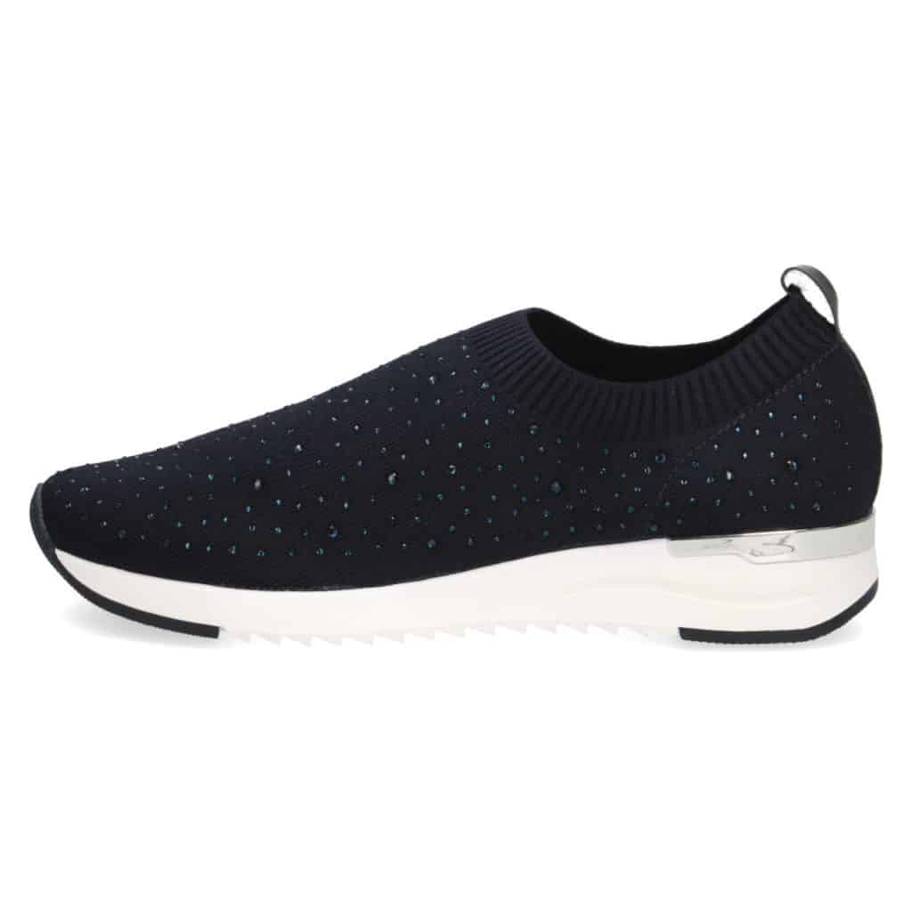 Caprice Navy sparkle knit pull on trainer. Only sizes 3.5 and 4 left.