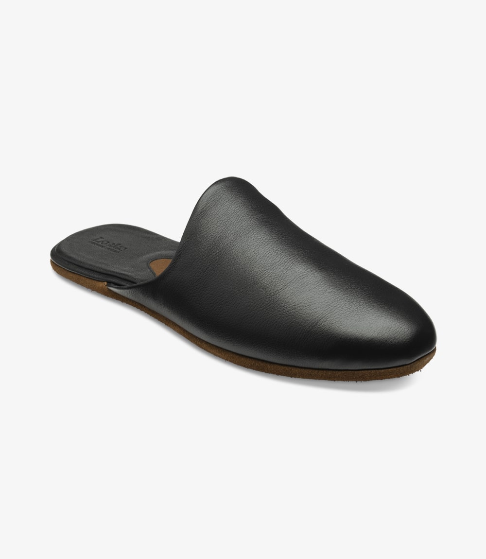 Loake Garrick Slippers Black Grain