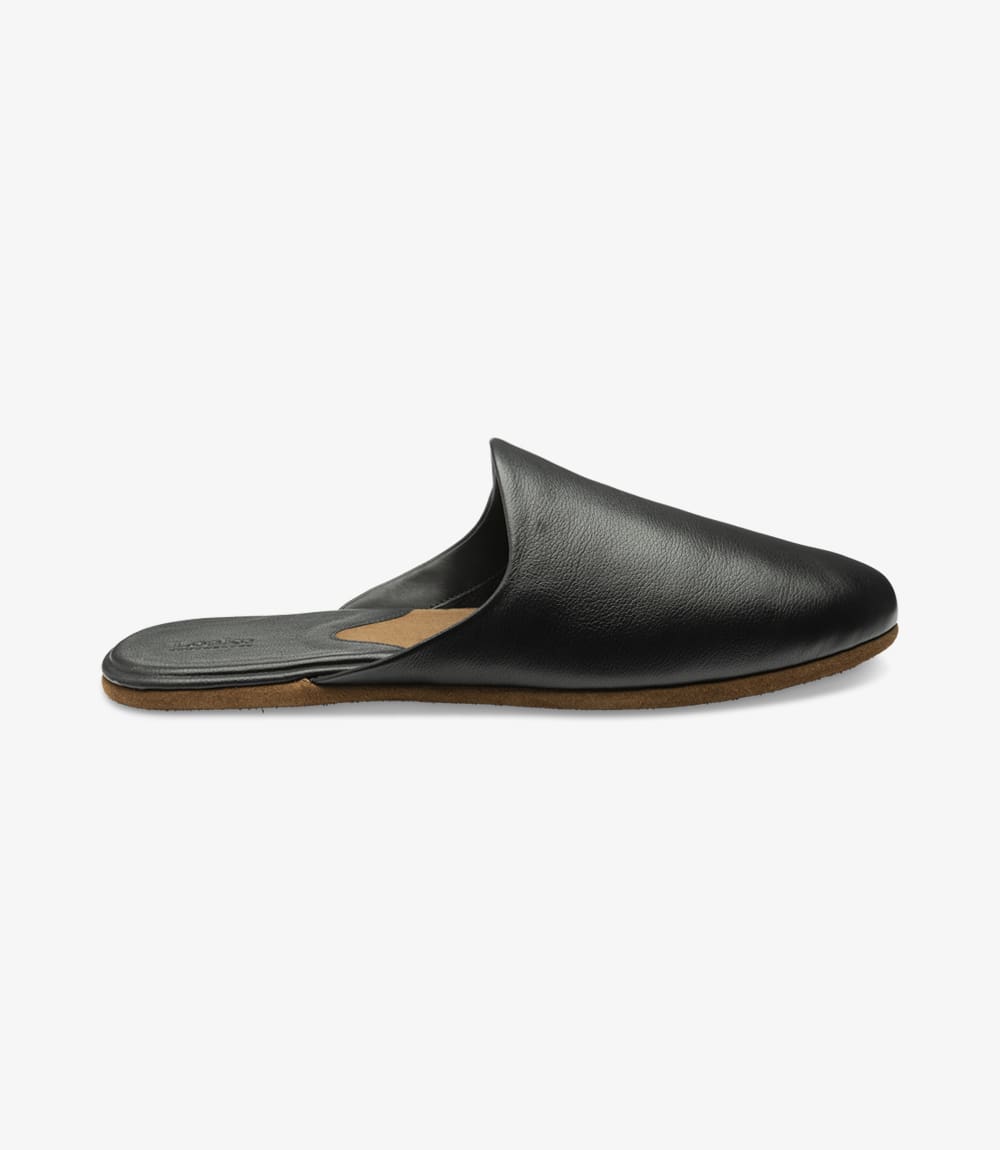 Loake Garrick Slippers Black Grain