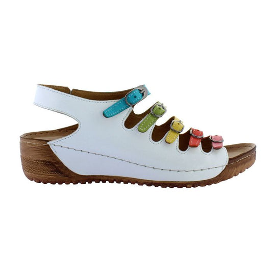 Adesso Astrid Rainbow Leather Sandal Only size 9 left