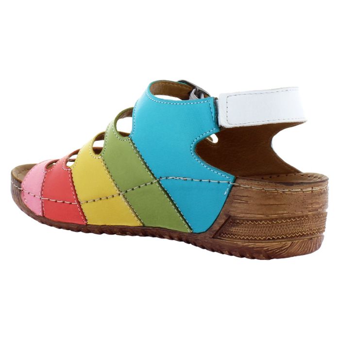 Adesso Astrid Rainbow Leather Sandal Only size 9 left