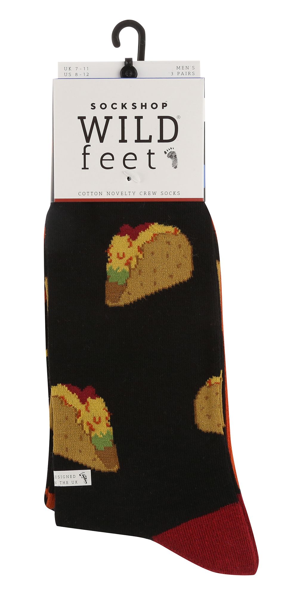 Men's Wild Feet Socks size 7-11 3 Pack Taco
