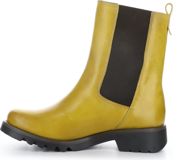 Fly London Rein Rug Mustard Long Chelsea boot. Only 5 and 6 left.
