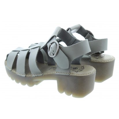 Fly London Emme Cloud heel sandal with buckle. Only sizes 7 and 8 left.