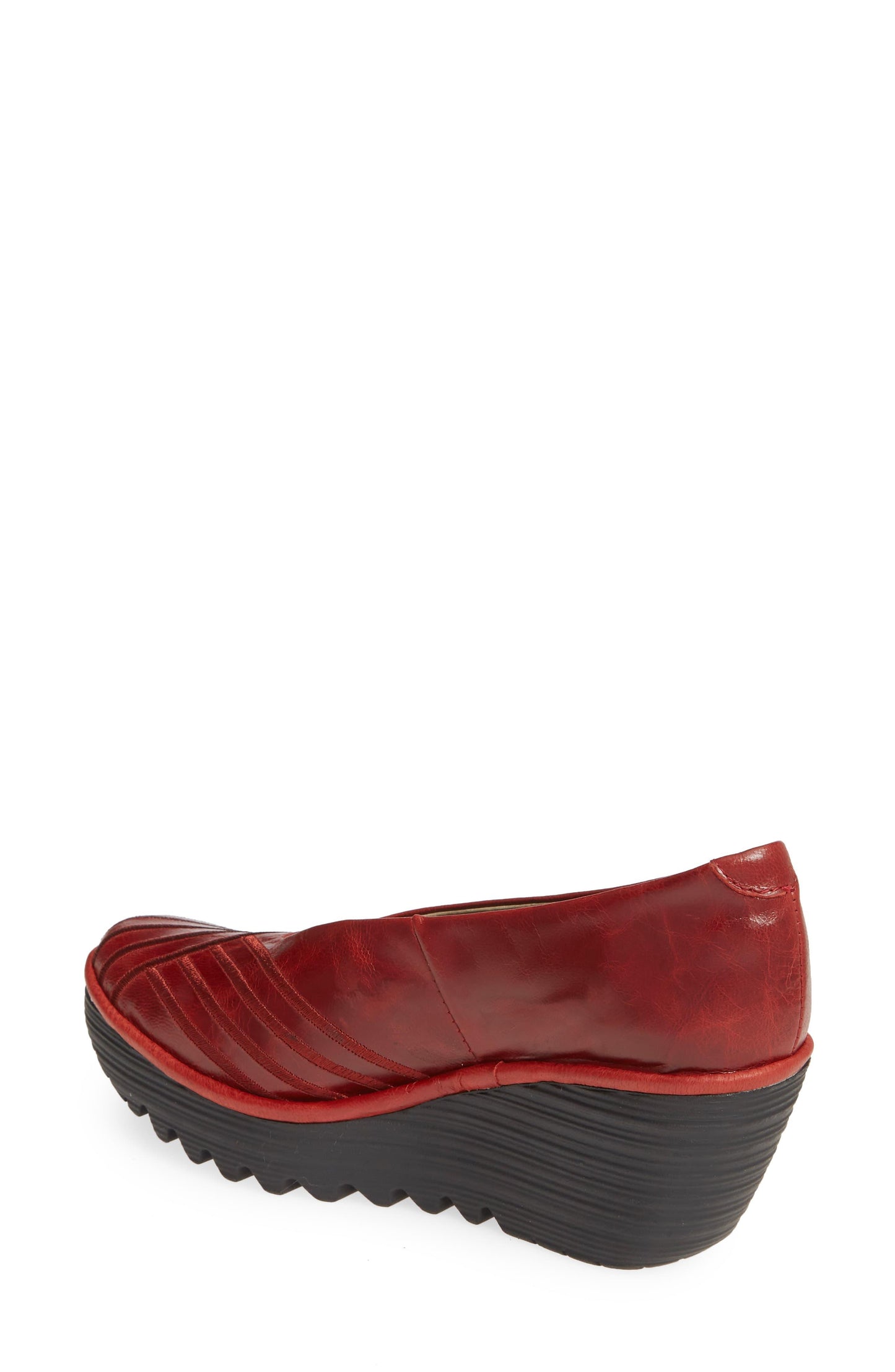 Fly London Yaku Columbia Red wedge shoe. Only sizes 6 and 8 left.
