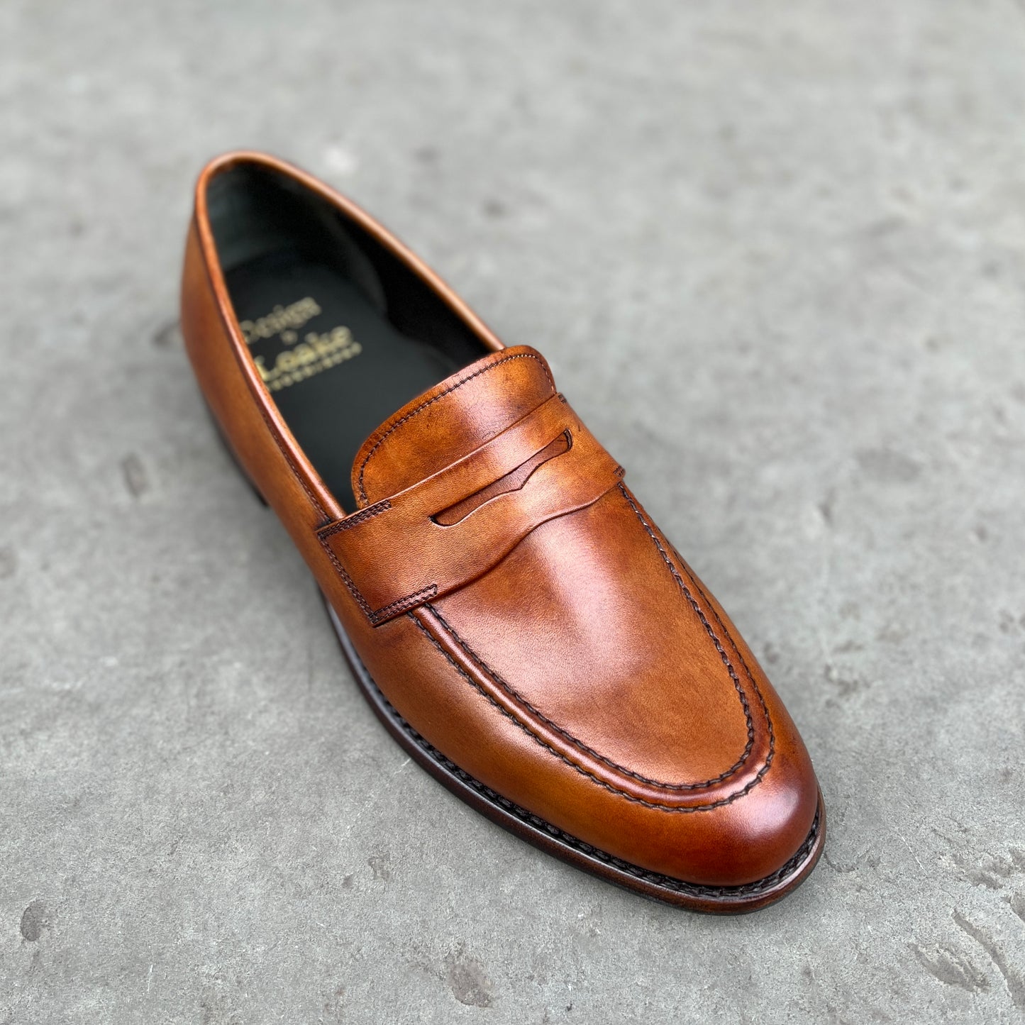 Loake Design "Wiggins" Tan Penny Loafer