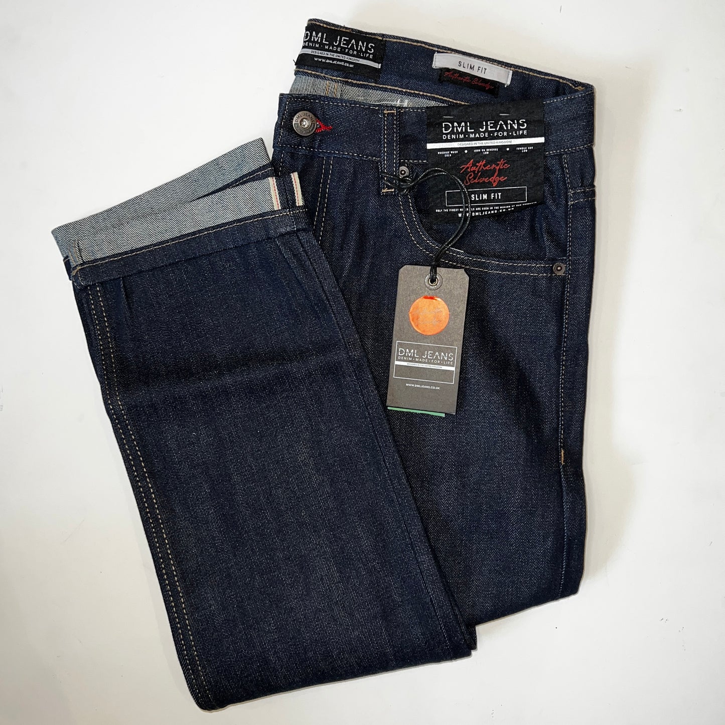 DML "Klondike" Slim Selvedge Jeans in Dark Wash