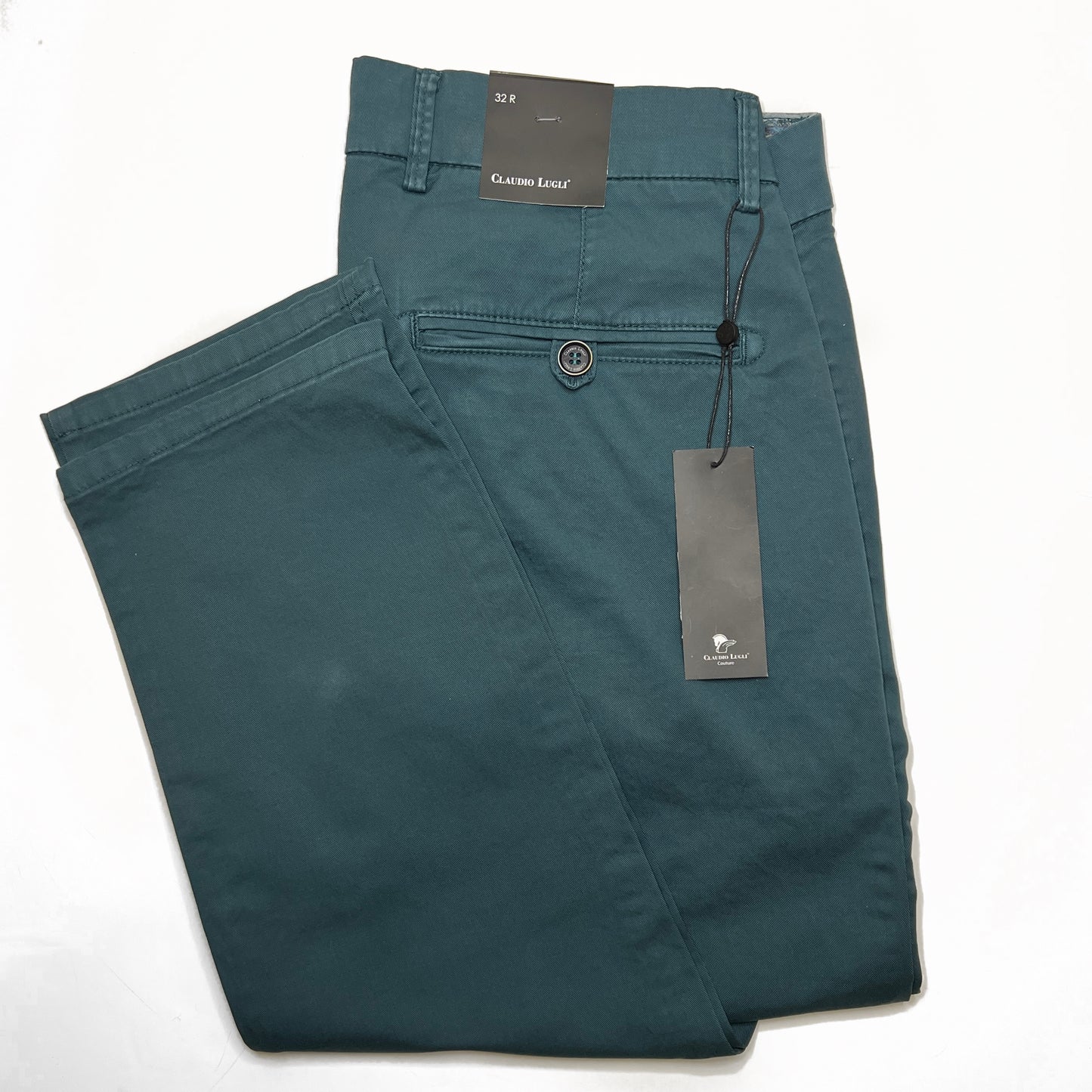 Claudio Lugli Men's Petrol Cotton Chino - CL5020