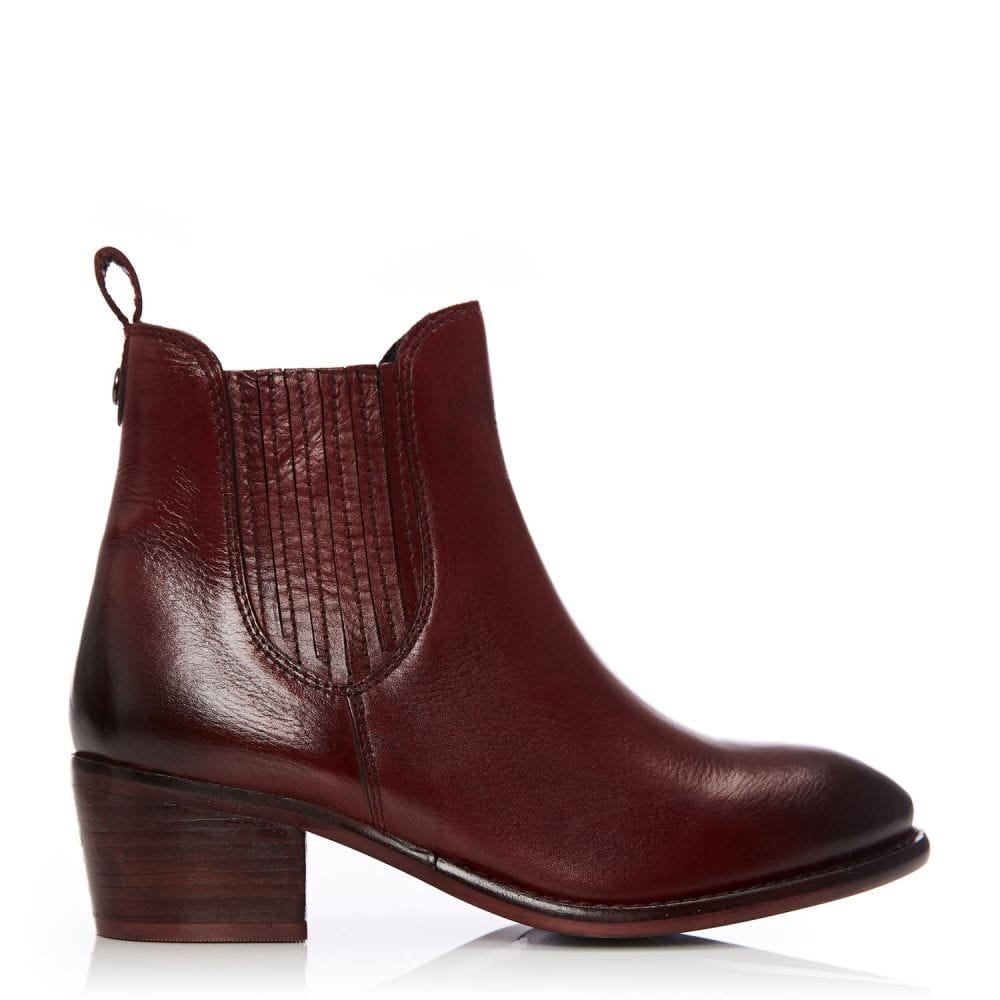 Moda In Pelle Red Leather Chelsea Boot Only 3 and 8 left