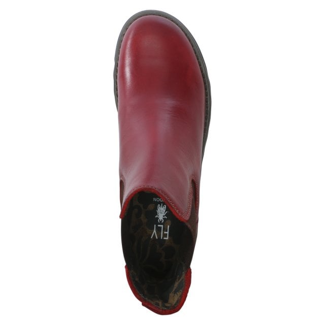 Fly London Salv Rug Red Chelsea Boot.
