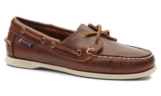 Sebago Jaqueline Waxed Brown Deck Shoes