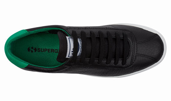 2843 SUPERGA SPORT CLUB S BLACK GREEN Comfleau