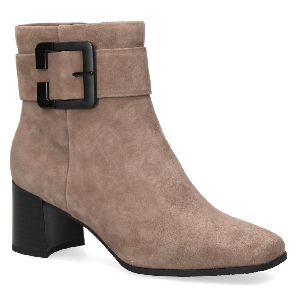 Caprice Stone Suede Heel Ankle Boot Only 6 and 6.5 left