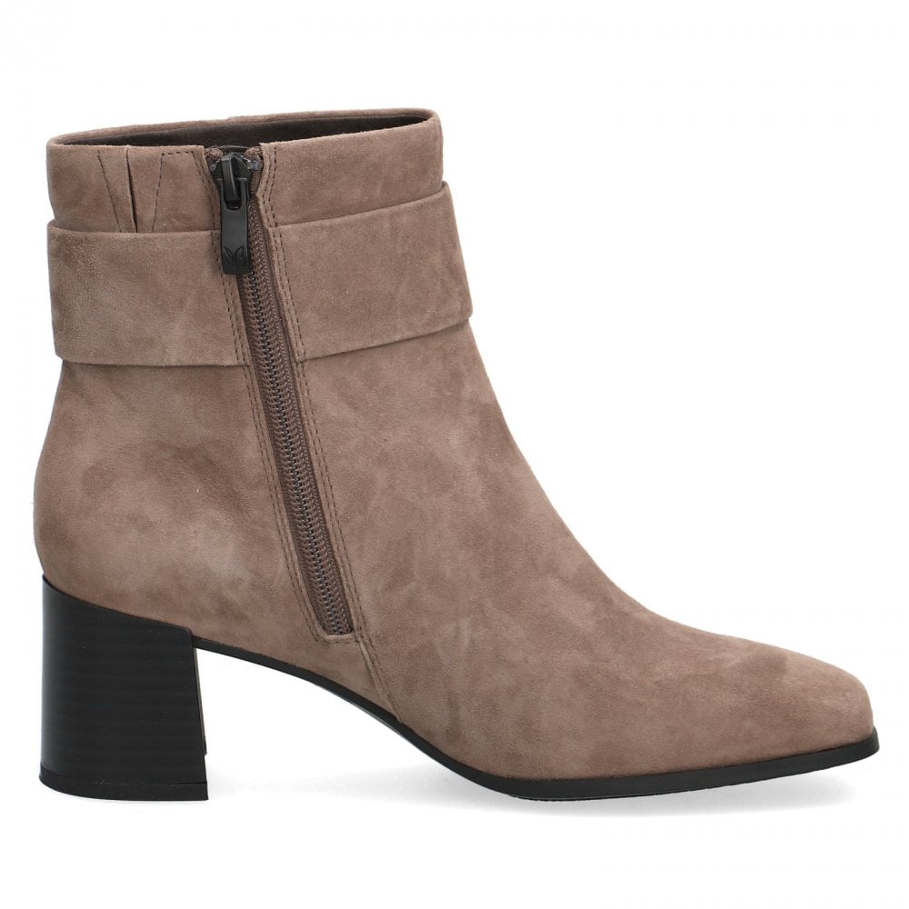 Caprice Stone Suede Heel Ankle Boot Only 6 and 6.5 left